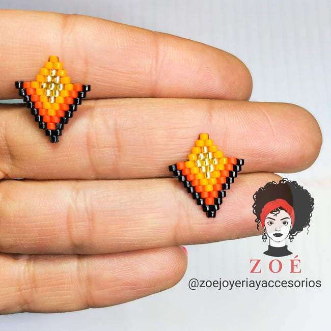 Sunset Miyuki Stud Earrings