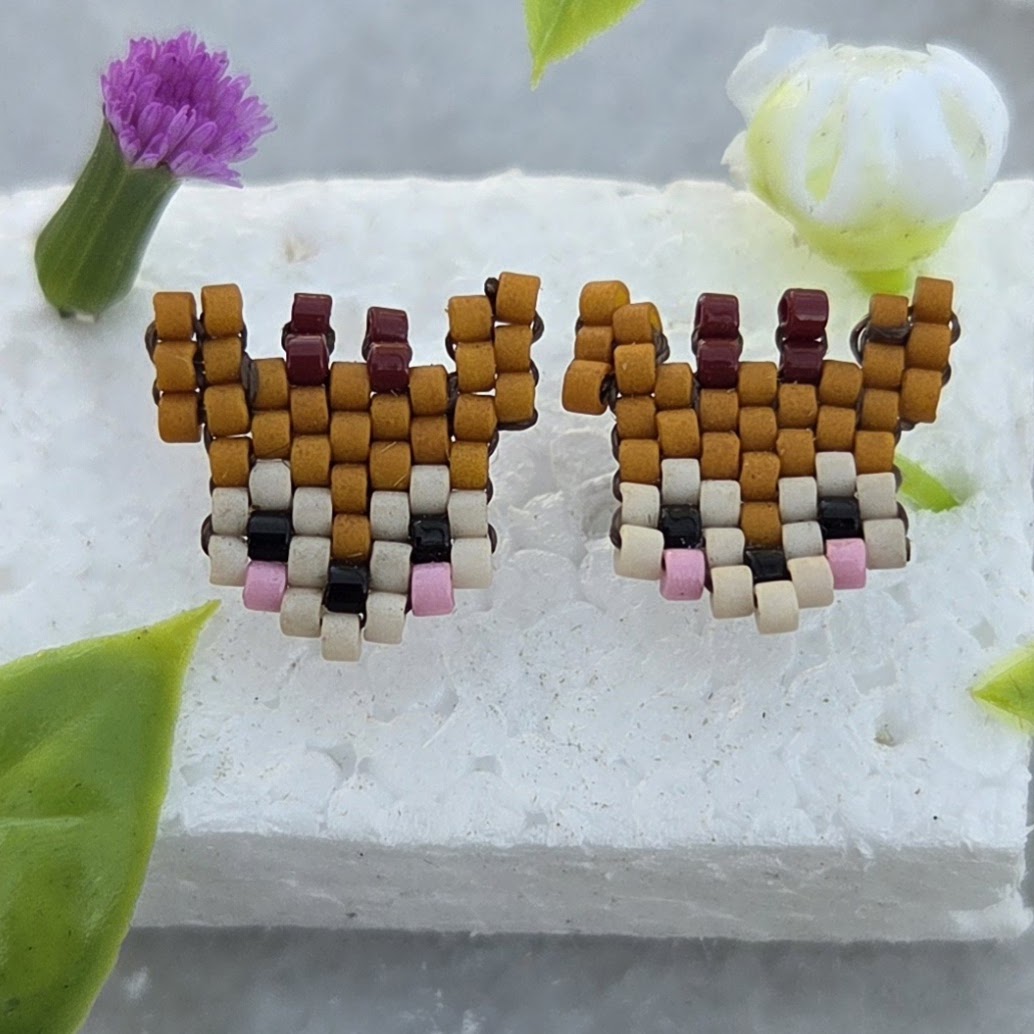 USA Miyuki Stud Earrings — Design 2