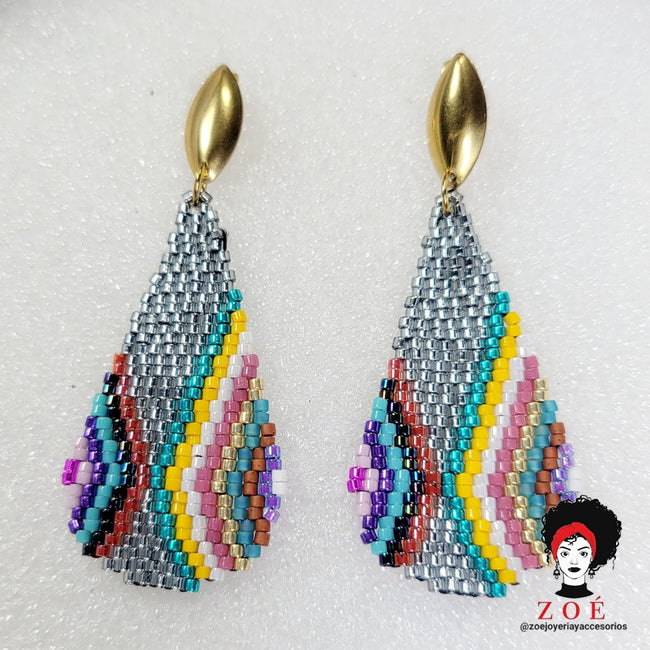 Gray Water Drop Earrings