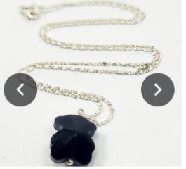 Onyx Bear Necklace