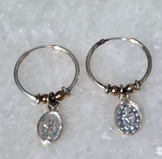 Silver Hoop Earrings — Design 2