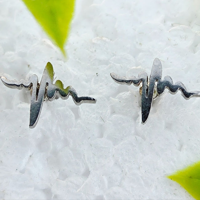 Cardio Steel Stud Earrings