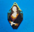 The Mona Lisa hand-woven with Miyuki crystals