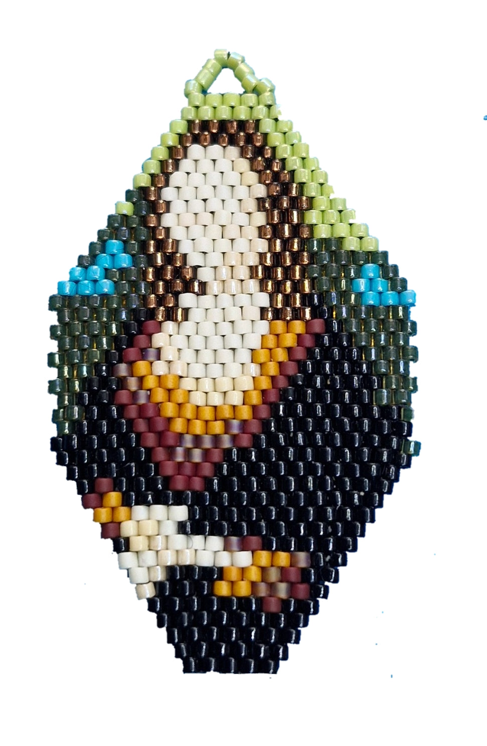 The Mona Lisa hand-woven with Miyuki crystals