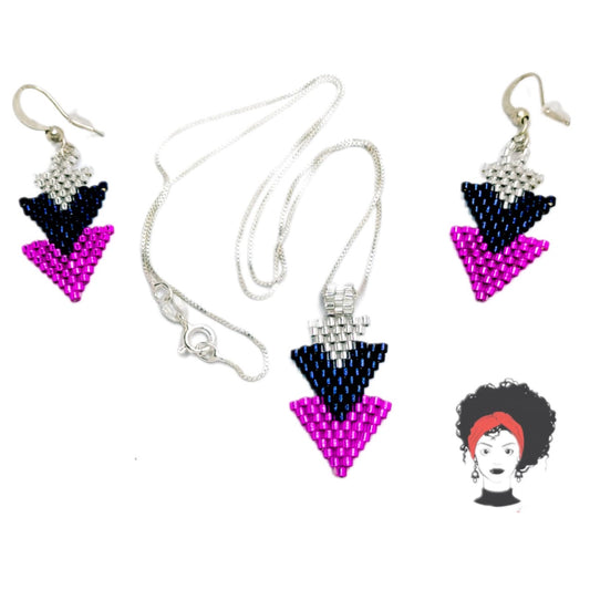 Matching Necklace & Earrings Set — Design 1