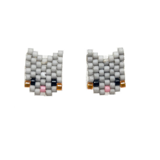 cat Miyuki Stud Earrings — Design 2