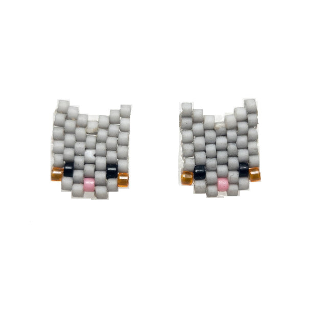 cat Miyuki Stud Earrings — Design 2