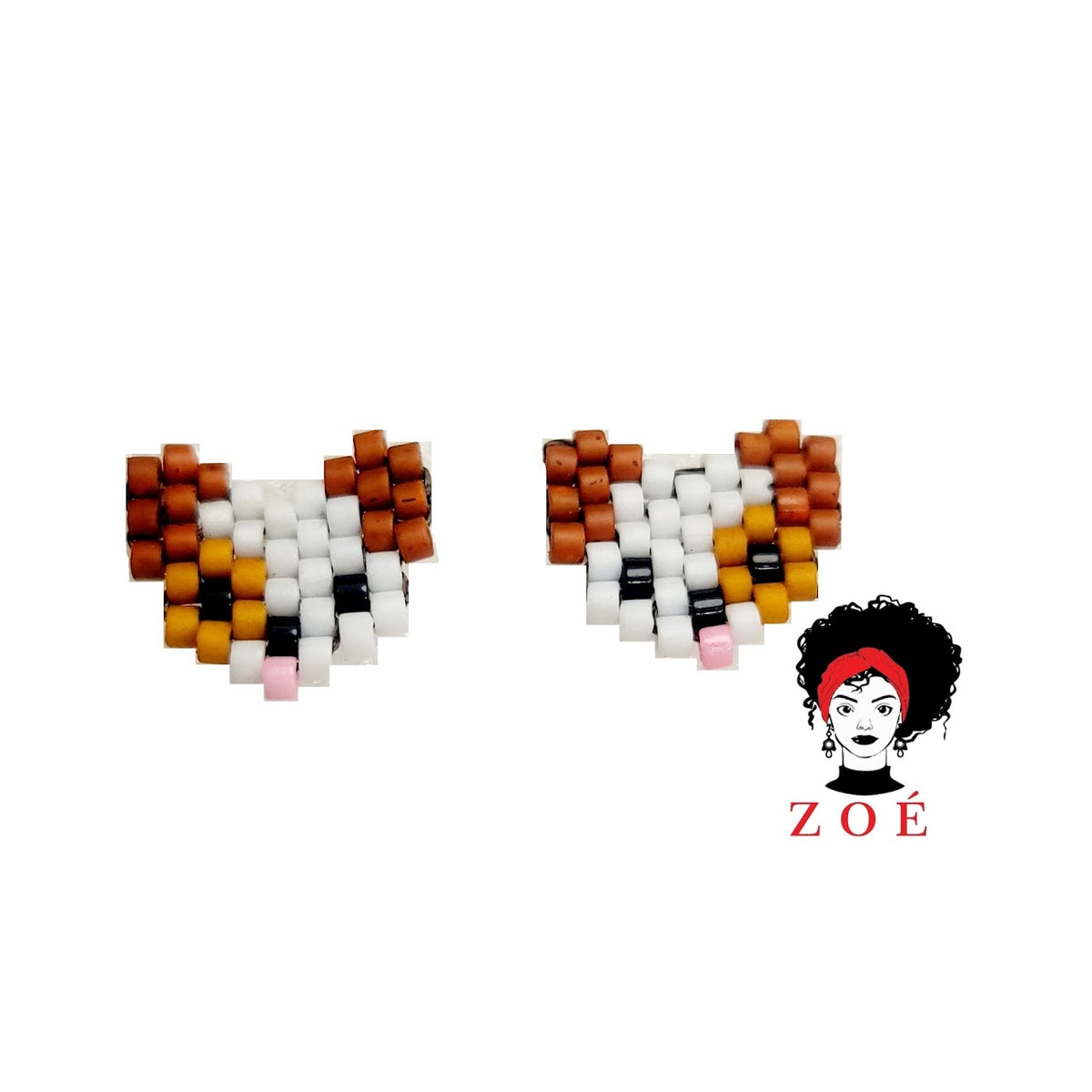 Dog Miyuki Stud Earrings