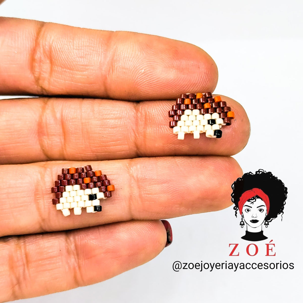 Porcupine Miyuki Stud Earrings