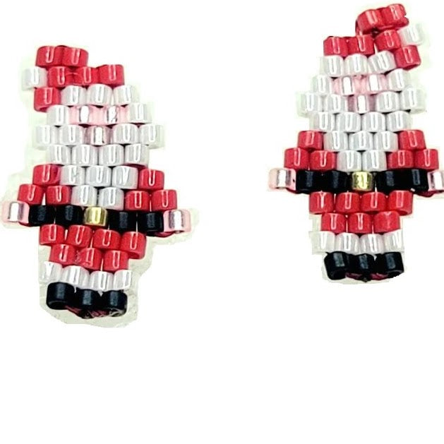 Santa Claus Miyuki Stud Earrings