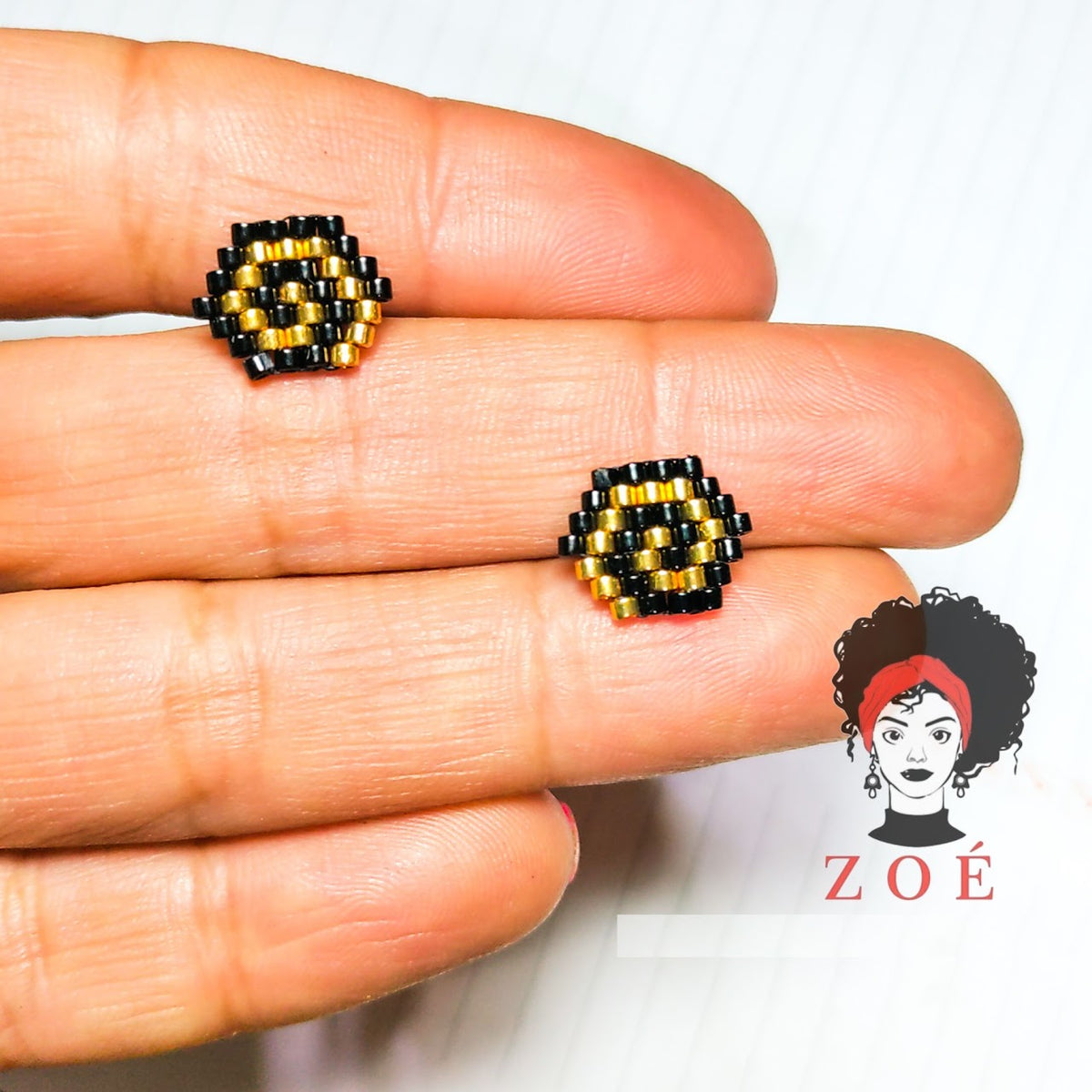 Spiral Miyuki Stud Earrings