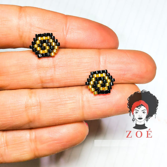 Spiral Miyuki Stud Earrings