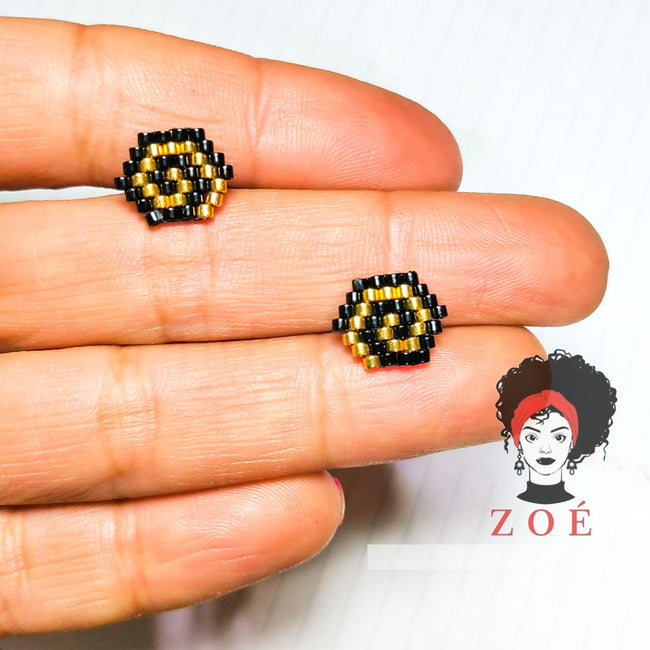 Spiral Miyuki Stud Earrings