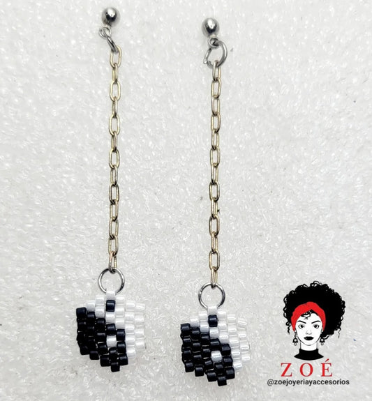 Yin yang Studs Earrings Miyuki Stud Earrings
