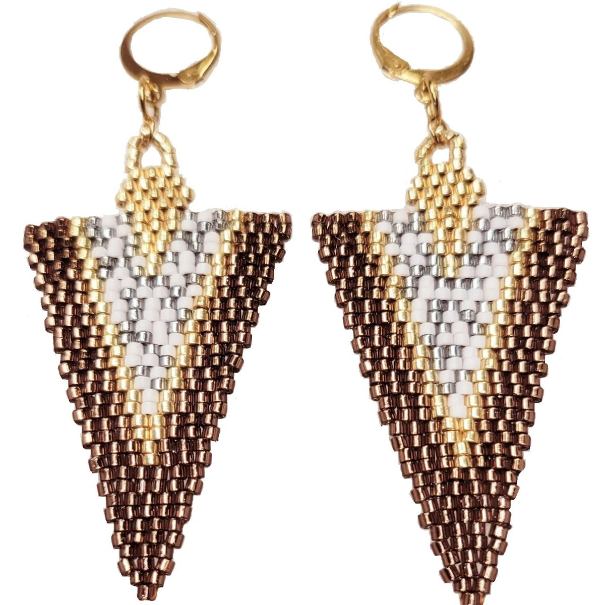 Coffee Triangles Earrings