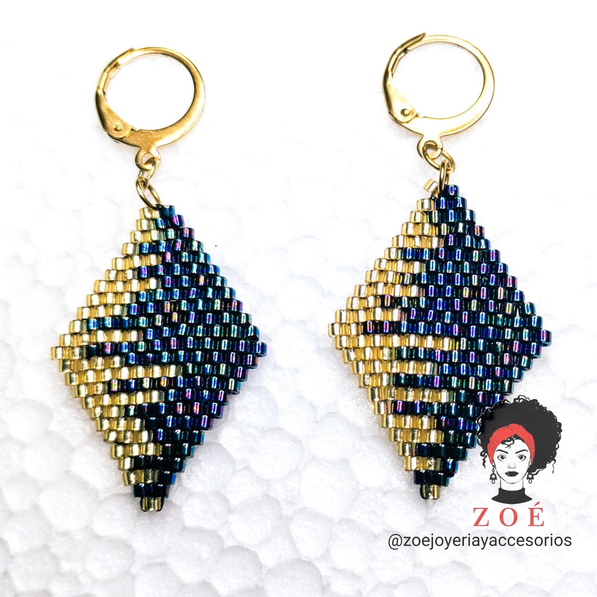 Iridescent Rhombuses Earrings