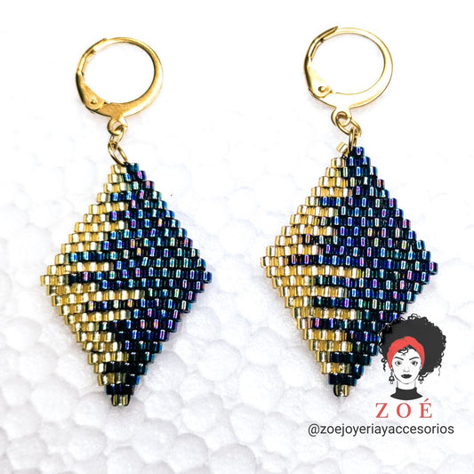 Iridescent Rhombuses Earrings