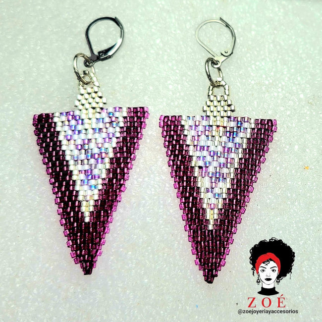Violet Triangles Earrings