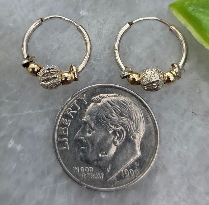 Silver Hoop Earrings — Design 10