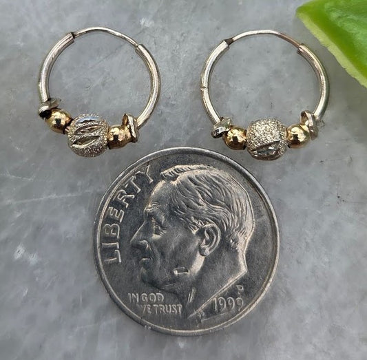 Silver Hoop Earrings — Design 10