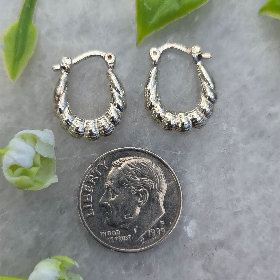 Silver Hoop Earrings — Design 13