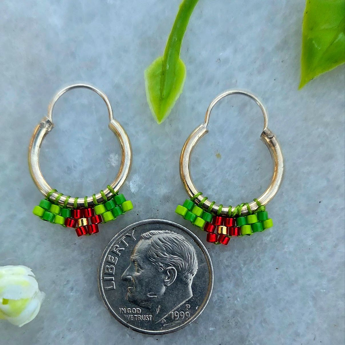 Silver Hoop Earrings — Design 15