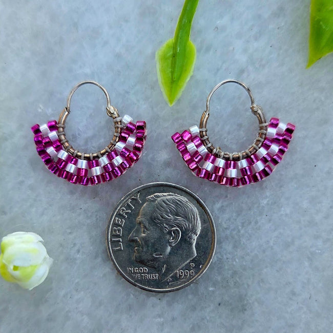 Silver Hoop Earrings — Design 17