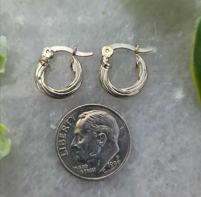 Silver Hoop Earrings — Design 7