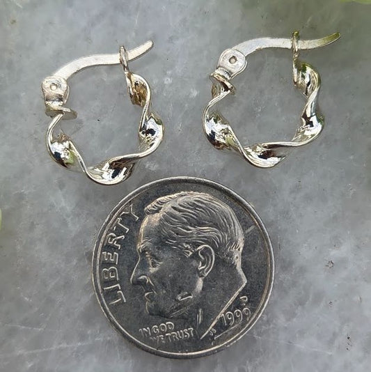 Silver Hoop Earrings — Design 9