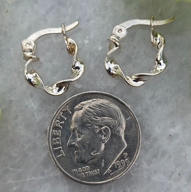 Silver Hoop Earrings — Design 9