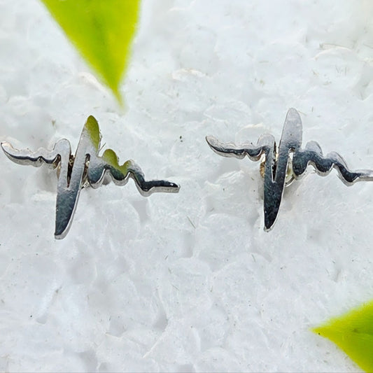 Cardio Steel Stud Earrings