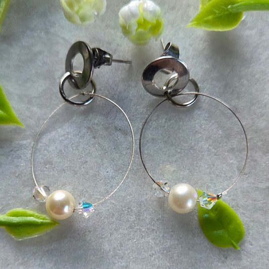 Solitaire Steel Stud Earrings — Design 6