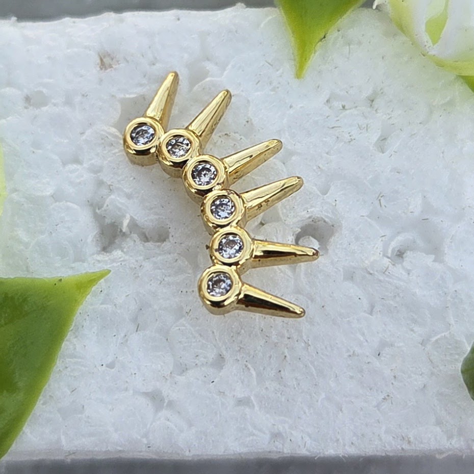 Solitaire Steel Stud Earrings